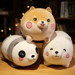 Dons Katoen Zacht Lichtgevend Kussen Vet Drie Dieren Knuffel Shiba Inu Panda Ijsbeer Pop Kussen Vakantie Cadeau