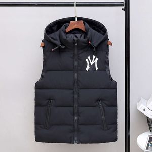 Gilet en duvet de coton pour hommes, vêtements d'extérieur avec imprimé d'hiver, tendance des jeunes, caraco, veste épaisse pour collège, grande taille