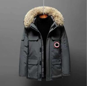 Down Designer Parkas pour hommes canadiens Vestes de travail d'hiver Veste en plein air épaissie Mode Garder au chaud Couple Diffusion en direct