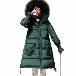 Doudoune Boollili Femme Surdimensionné Lg Manteau Manteau D'hiver Femmes Racco Col De Fourrure Parka Manteau Coréen Chaqueta Mujer P0Si #