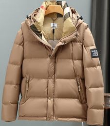 Doudoune hommes femmes manches détachables veste décontractée hiver blanc duvet de canard gilet coupe-vent imperméable Parker coats-4102