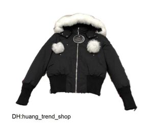 Chaqueta de plumón alce nudillos parka con cuello de piel para hombre abrigo de pato blanco impermeable de invierno moda canadiense hombres y mujeres parejas alces versión casual para mantener el calor SJ57