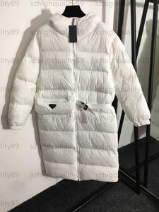 Doudoune Puffer Vestes Femmes Sweat À Capuche Manteau Designer Boucle De Sécurité Ceinture Fermeture À Glissière Taille Pack À Manches Longues À Capuche Mi-longueur Coton Vêtements Designers Manteaux D'hiver