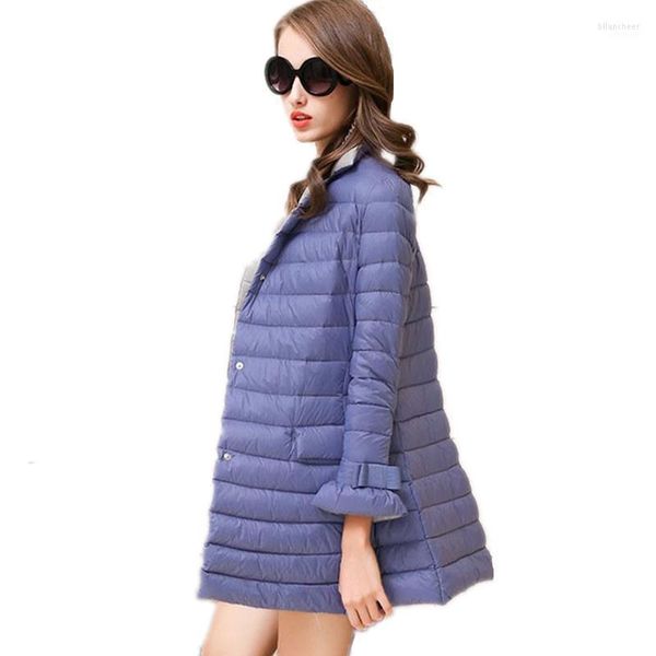 Chaqueta de plumón para mujer, abrigo de invierno largo para mujer, chaquetas de pato blanco para niñas, Parkas de otoño, abrigos de plumas para mujer SUN851