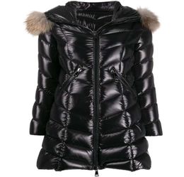 veste down women039s Black Hooded Fox Fur Long Luxury Jacket Mabe Parka For Women Winter Recomod3790379
