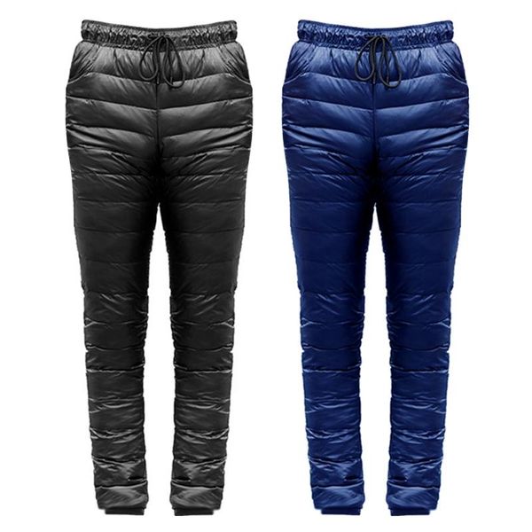 Pantalon de ski vers le bas pour hommes, épais, chaud, Slim, imperméable, pour Camping, escalade, thermique, S-5XL