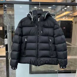 Parkas jaqueta elegante parka 2023 inverno novas roupas de grife quente com capuz preto