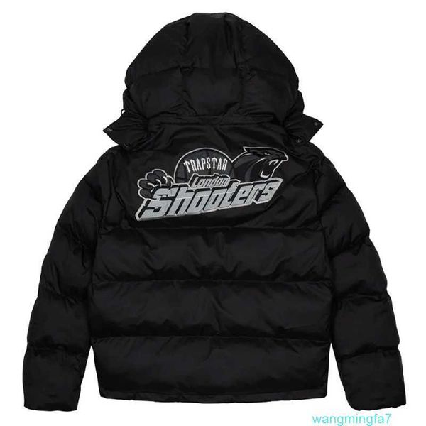 Parkas de plumón Chaquetas para hombre Trapstar London Shooters Chaqueta acolchada con capucha Chaqueta térmica bordada reflectante negra Abrigo de invierno para hombre 230620ssl2ui