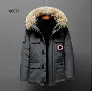 Down Parkas para hombre por hombre Parkas Canadian Goose Invierno Caza de invierno Jackets de trabajo de trabajo en espesas de moda al aire libre. Manteniendo la pareja en vivo