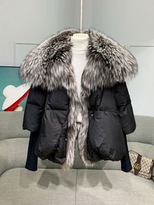 Down Women's Parkas Fashion Automne Hiver Real Fur Collier épais femmes Mabouillage chaud 90 GOOSE Veste Outwear Femme 221205