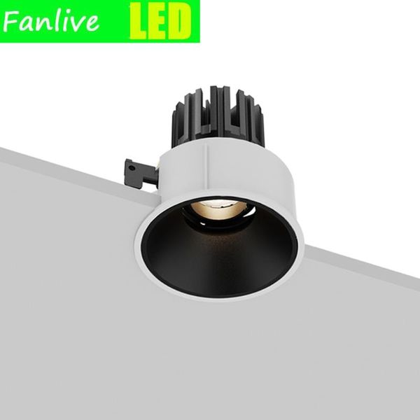 Downlights 10 pc Geek Rond COB Led 8 W 10 W Encastré Plafond Spots Lampes Haute CRI Pour L'éclairage Intérieur À La Maison