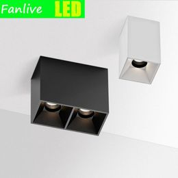 Downlights 10 pc Geek Carré COB Led 10 W 20 W 220 V Plafond Monté En Surface Spots Lumières Lampes Pour L'éclairage Intérieur À La Maison