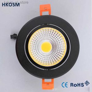 Downlights Dimbare LED Spot lamp 3 w 5 W 7 w 12 w COB Paneel Licht AC85-265V zwart lichaam verzonken Down ligh met drivert YQ240226