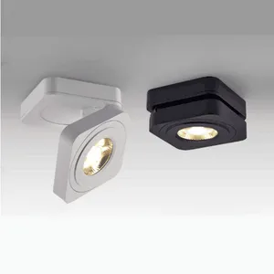 Spots pliants COB LED 7W 10W 12W 15W Plafonniers montés en surface Spot Light Rotation à 360 degrés AC85-265V