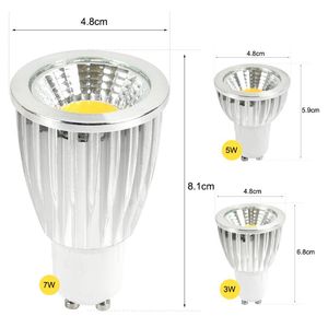 Downlights Gu10 Cob Led Spotlight 3W 5W 7W Lumières Ampoule Blanc Chaud Froid Lampe Lumière Intérieur ExtérieurDownlights