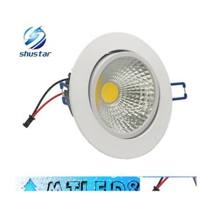 Downlights Led Downlight Aluminium Dimmable 9W 12W 15W 18W 21W 25W Cob Spot Light Warm White/Cold White Ac 85265V Drop Delivery Ligh Dhjtw