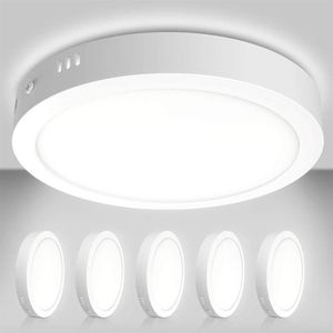 Downlights LED encastré panneau plafonnier 24W AC85-265V plat rond surface monté Downlight lampe pour placard Hallwa3078