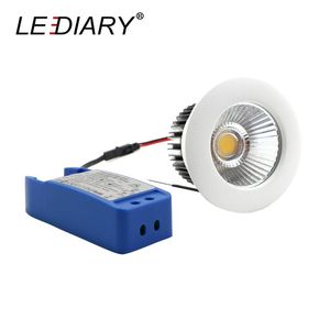 Downlights lediary spot led cob 55 mm gat real 5w ronde plafondlamp 220V-240V dimable ce cours aluminium behuizing en radiator