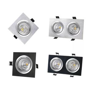 Downlights vierkant heldere verzonken LED dimable downlight cob 7W 9W 12W 14W 20W 24W spot licht plafondlamp AC 85- ​​265V