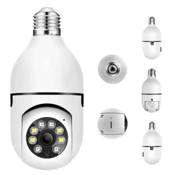 Caméra à ampoule A6 200W HD 1080P, Vision nocturne, détection de mouvement, ampoule E27, moniteur de sécurité réseau intérieur et extérieur, caméras IP