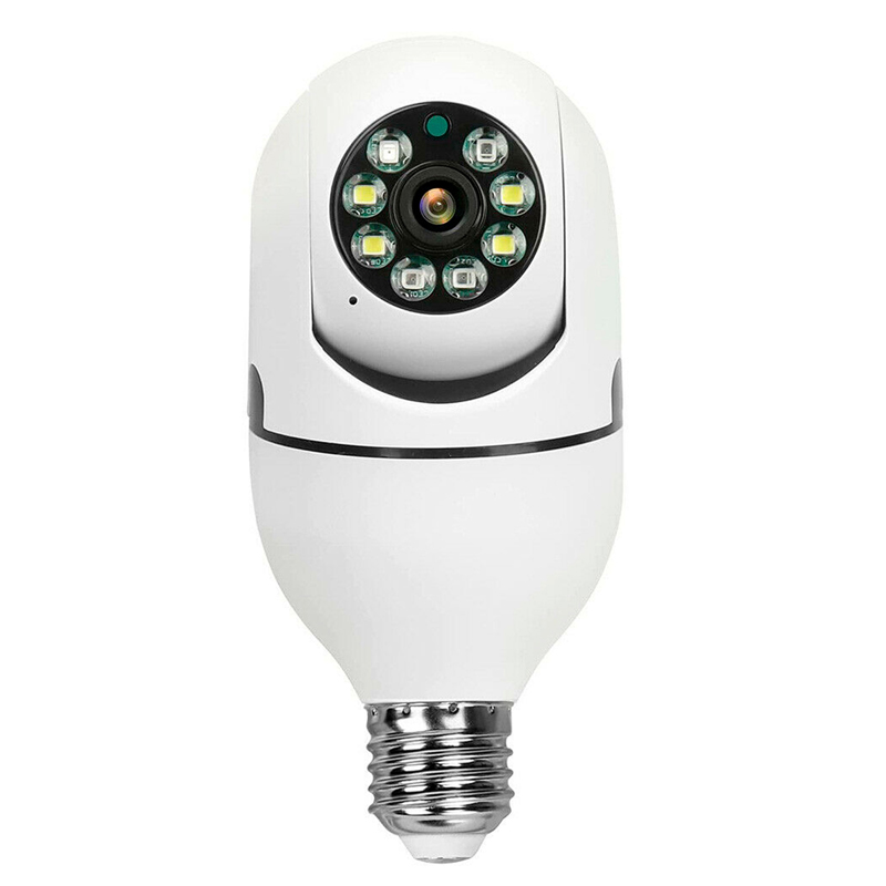 DP17 1080P Inalámbrico 360 Rotación Auto Tracking Cámara panorámica Full Color Dual Light WiFi PTZ Cámaras IP Visualización remota Seguridad E27 Bombilla Interfaz Detección de movimiento