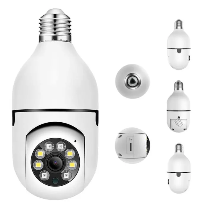 A6 Gloeilampcamera 200W HD 1080P Nachtzicht Bewegingsdetectie E27 Lampcamera's Binnen Buiten Netwerkbeveiligingsmonitor IP-camera's