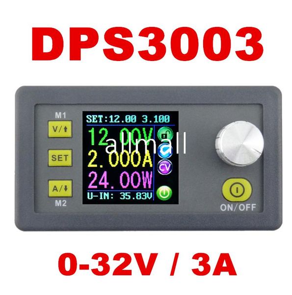 Envío gratuito DP30V3A Versión mejorada Módulo de fuente de alimentación programable Convertidor de corriente de voltaje reductor Pantalla LCD Voltímetro DPS3003 50% de descuento