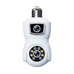 DP41 HD 1080P Dual Cameres Draadloze bewaking Gloeilampcamera Bewegingsdetectie PTZ Smart Wifi Binnen Buiten Cam E27 Lampcamera