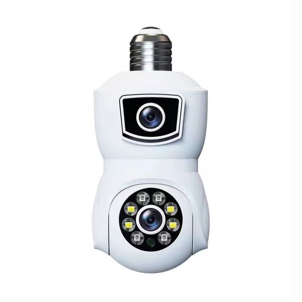 DP41 HD 1080P double caméras sans fil Surveillance ampoule caméra détection de mouvement PTZ Smart Wifi intérieur extérieur caméra E27 ampoule caméra