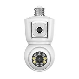 DP44 Full Color Nachtzicht 1080P CCTV Camera Tweerichtingsgesprek Auto Tracking Beveiligingscamera PTZ WiFi Gloeilampcamera met E27-aansluiting