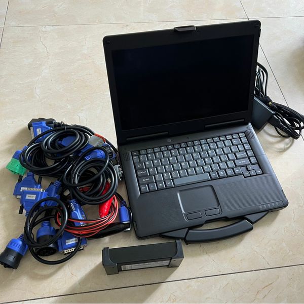 Adaptateur DPA5 outil de diagnostic de camion lourd avec ordinateur portable CF53 I5 8G Câbles complets Ensemble 2 ans Scanners de garantie