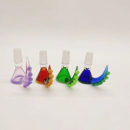 DPGB139 accessoires pour fumer 14Mm 19Mm bol en verre coloré avec poignée colorée