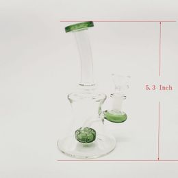 DPGWP006 5,3 pouces fumer mini narguilé Dab Rig avec bol entonnoir de 14 mm