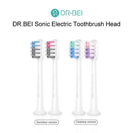 Dr.Bei têtes de brosses de remplacement d'origine pour les têtes sensibles / nettoyage des brosses à dents électriques Appliquer les buses de poils de brosse à dents sonores 240418