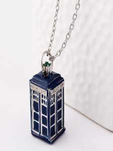 Dr Doctor Who Collier TARDIS Police Box Vine Blue Silver Bronze Pendentif Jewelry for Men and Women Wholesale A3769667779