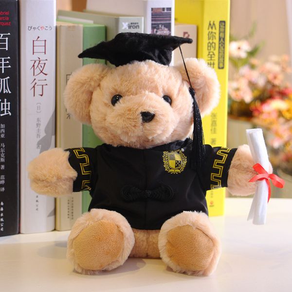 Poupée de remise de diplôme Dr. Hat Teddy Bear, cadeau mignon et mémorable pour la saison de remise des diplômes, adapté aux camarades de classe et aux amis, décoration de chambre de bébé