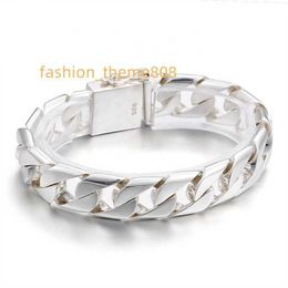 Dr. Jewelry – Bracelet en argent Sterling 2022 pur pour hommes, haute qualité, 15MM, large lien cubain, chaîne Miami, bijoux à la mode, 925