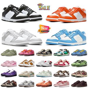 OG Panda Low Dames Heren Casual Designer Schoenen Syracuse Coast UNC Grijs Mist Jaar van de Draak Meisjes Curry Bacon Lows Pandas Roze Groen Sport Trainers Sneakers Big Size 13