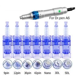 Dr. Pen A6 Cartouche d'aiguille à baïonnette pour stylo électrique Derma Microneedling MTS Skin Care 9/ 12/ 36/ 42/ Nano Tattoo 1/3/5/7pin Auto Remplacement micro aiguilles Conseils