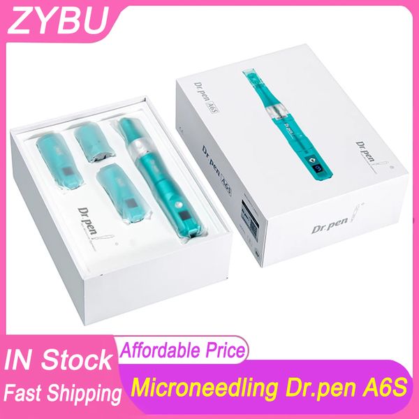 Dr Pen A6S Professionnel Microneedling Roller Dermapen Avec 2pcs Cartouche D'aiguille Sans Fil Derma Pen Micro Aiguille Timbre Outils De Soins De La Peau Méso Thérapie Machine De Beauté