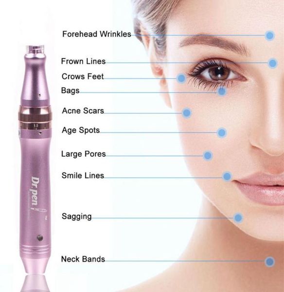 Dr Pen Derma Pen M7C Auto Micro Needle System Anti-Aging Réglable Aigned Longueurs 025mm25mm Electric Stamp Auto Micro Roller6655664