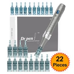 Dr Pen M8 Professional Wireless Derma Pen Facial Beauty Care avec 22PCS CARTRIDGES AIGNORD