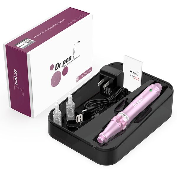 Dr Pen Ultima M7 Avec 12 pcs Aiguilles Professionnel Derma Pen Nanoneedles Tatoo Machine Mésothérapie Plug in Modèle Outils 230626