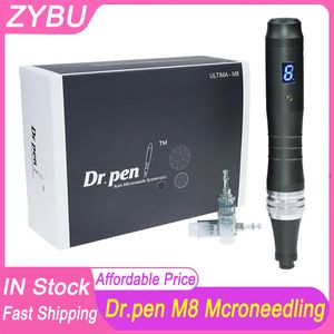 Dr. Pen Ultima M8 Dermapen Micro stylos à aiguilles Microneedling électrique sans fil système de micro-aiguilletage automatique Kit d'outils de soins de la peau cartouches pour le visage