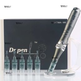 Dr Pen Ultima M8-W / C 6 Speed Wired Wired Wired Wireless MTS Microoneedle Derma Stamp Fabricant Micro Needling Therapy System Dermapen Original Edition