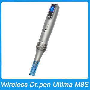 Dr.pen Ultima M8S Draadloze professionele dermapen met 2 stuks 18-pins naaldcartridges voor haargroei Microneedle Mesotherapie Anti-terugstroom Micro MTS Dermapen