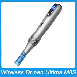 Dr pen Ultima M8S met 2 stuks 18 pins cartridge Draadloze Derma Microneedle-stempel Dr Pen Huidverzorging Dermapen Kit MTS Behandeling Professionals Gebruik Meso Therapie Machine