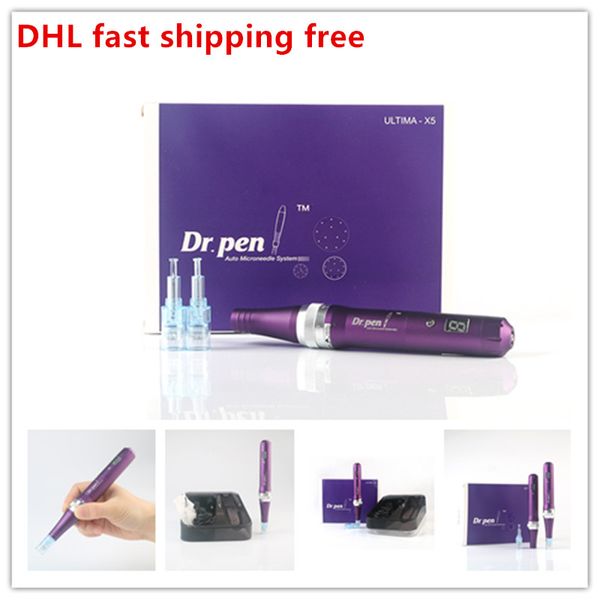 Dr.pen X5 Stylo Derma électrique rechargeable sans fil Longueur d'aiguille réglable 0,25-2,5 mm Contrôle du niveau de vitesse 5 Microneedle Dermapen DRpen X5-W