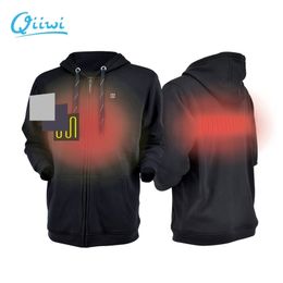 Dr.Qiiwi Mannen en vrouwen Outdoor verwarmde hoodie Zachte lichtgewicht verwarming met capuchon hooded jas jas voor koud weer Quick-heating System 201127