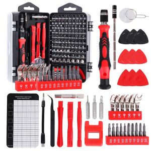 Draaigereedschap 138 in 1 Schroevendraaierset Precisie Magnetische Schroevendraaier Bits Torx Hex Bit Handvat Mobiele Telefoon Reparatie Schroevendraaier Kit Tools